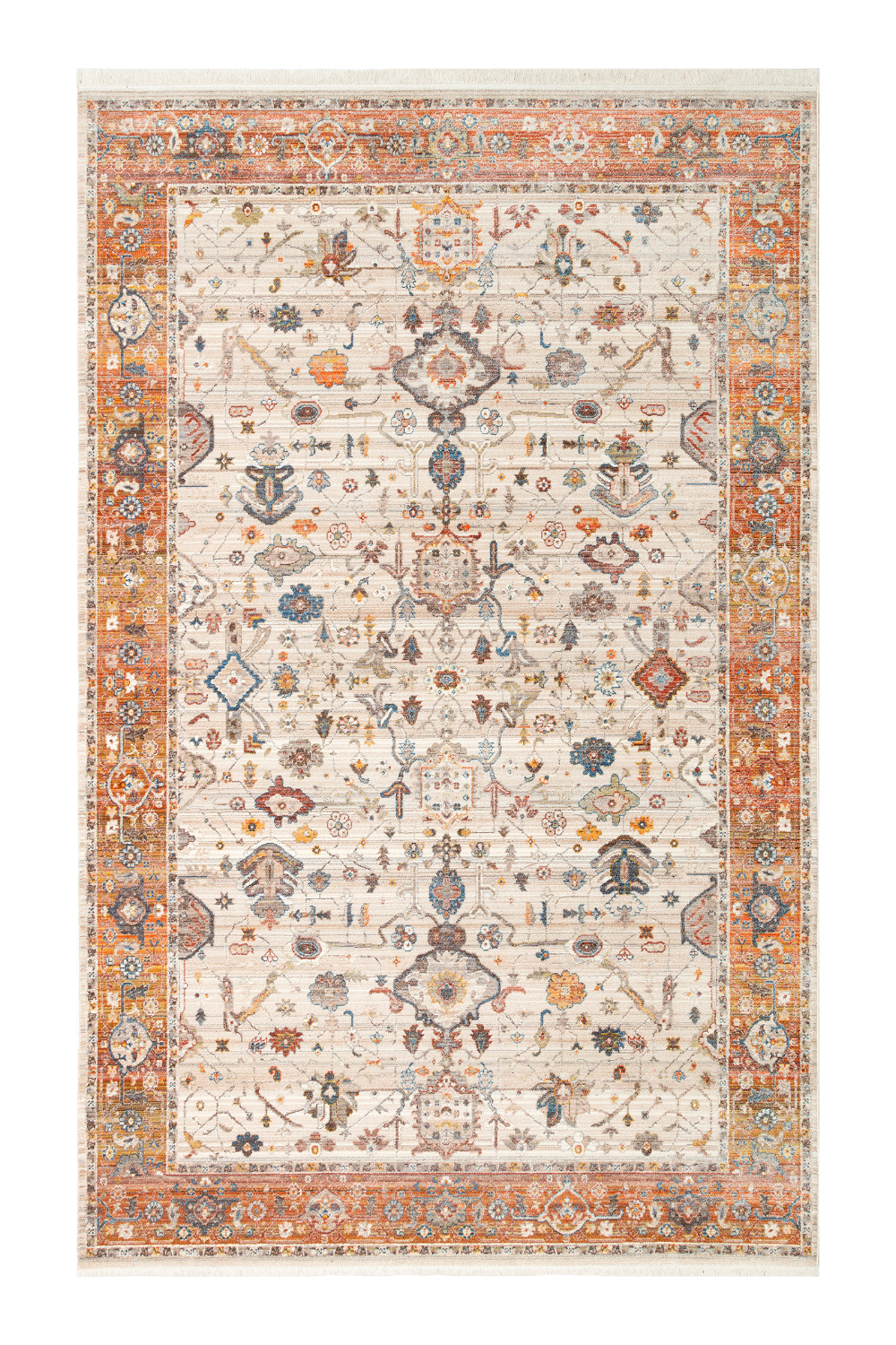 Etnik Desenli Yumuşak Tuşeli Dokuma Halı