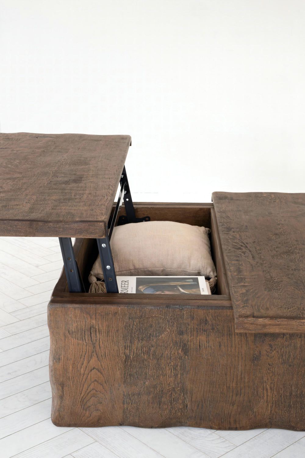 Ahşap Sandıklı Eskitme Sehpa