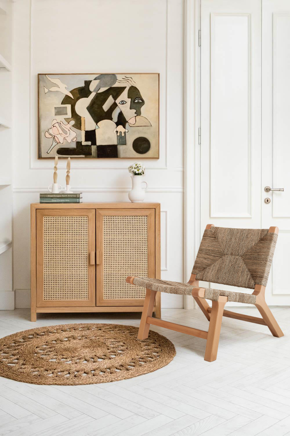 Hasırlı Ahşap Koltuk