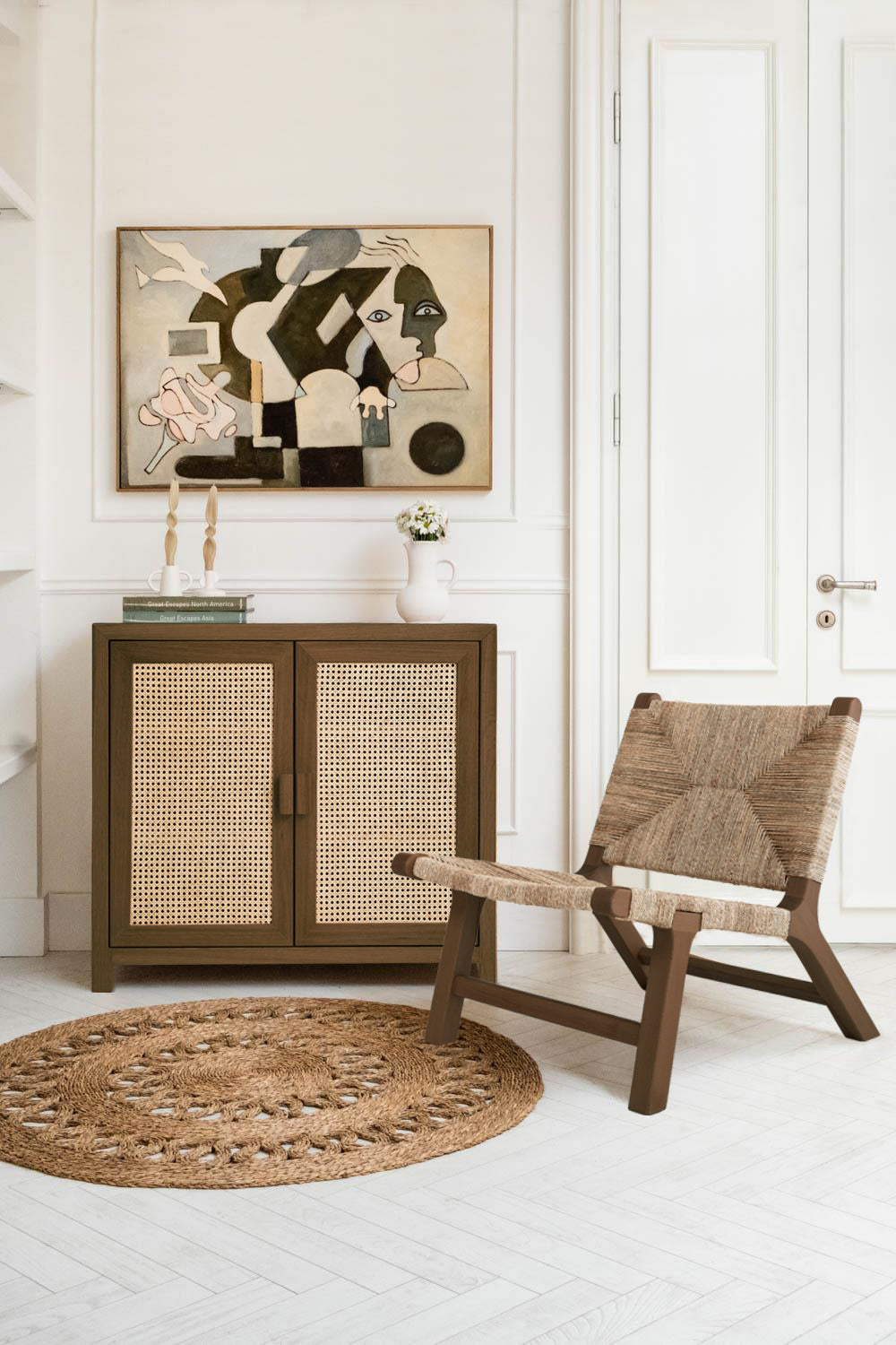 Hasırlı Ahşap Koltuk