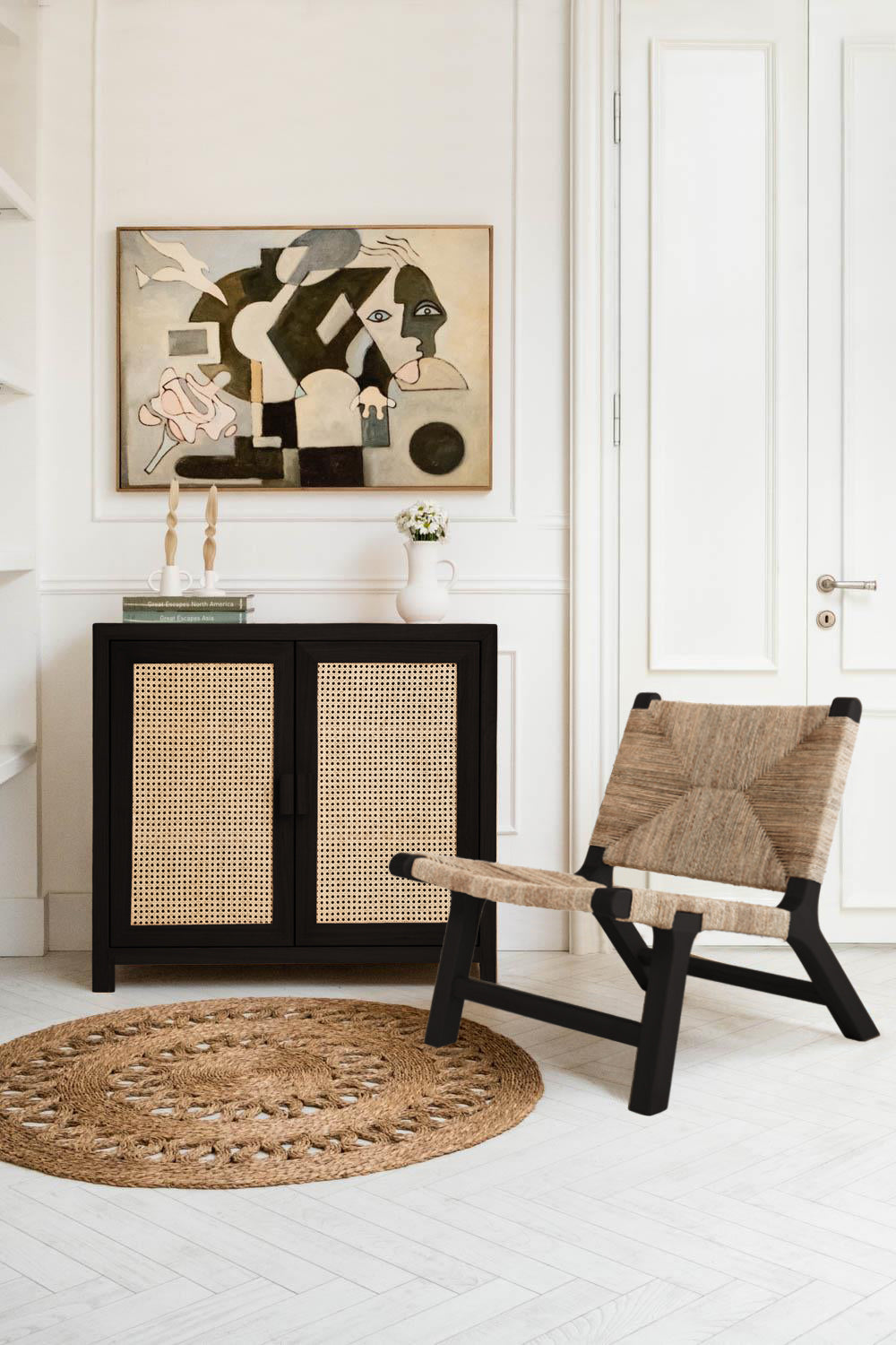 Hasırlı Ahşap Koltuk