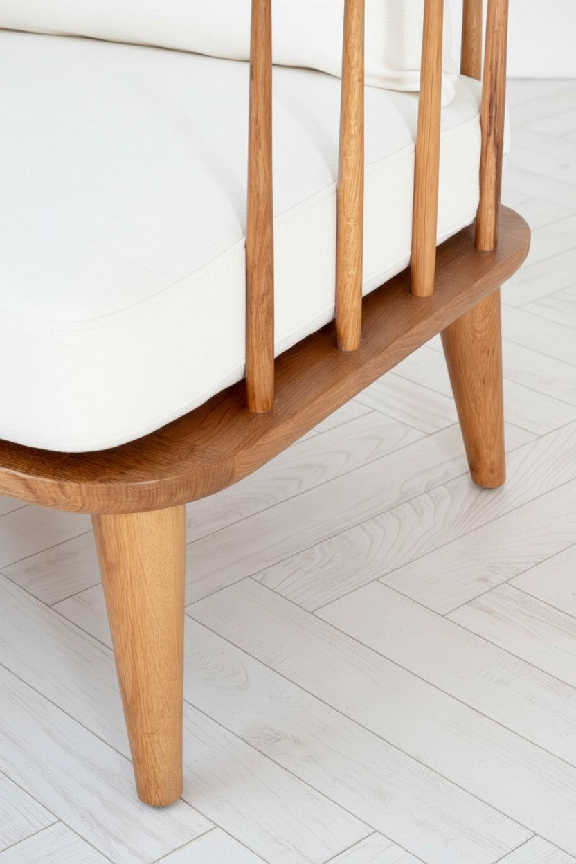 Minderli İkili Ahşap Koltuk