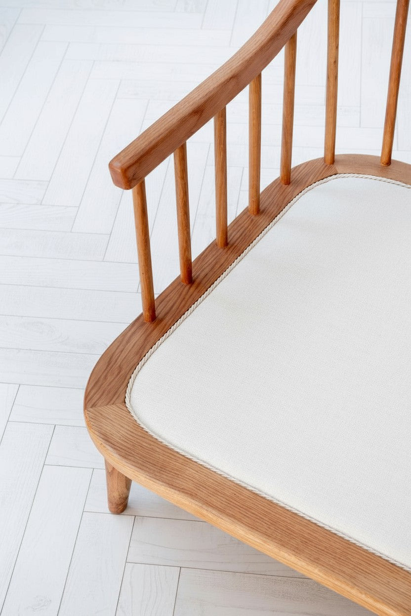 Minderli Tekli Ahşap Koltuk