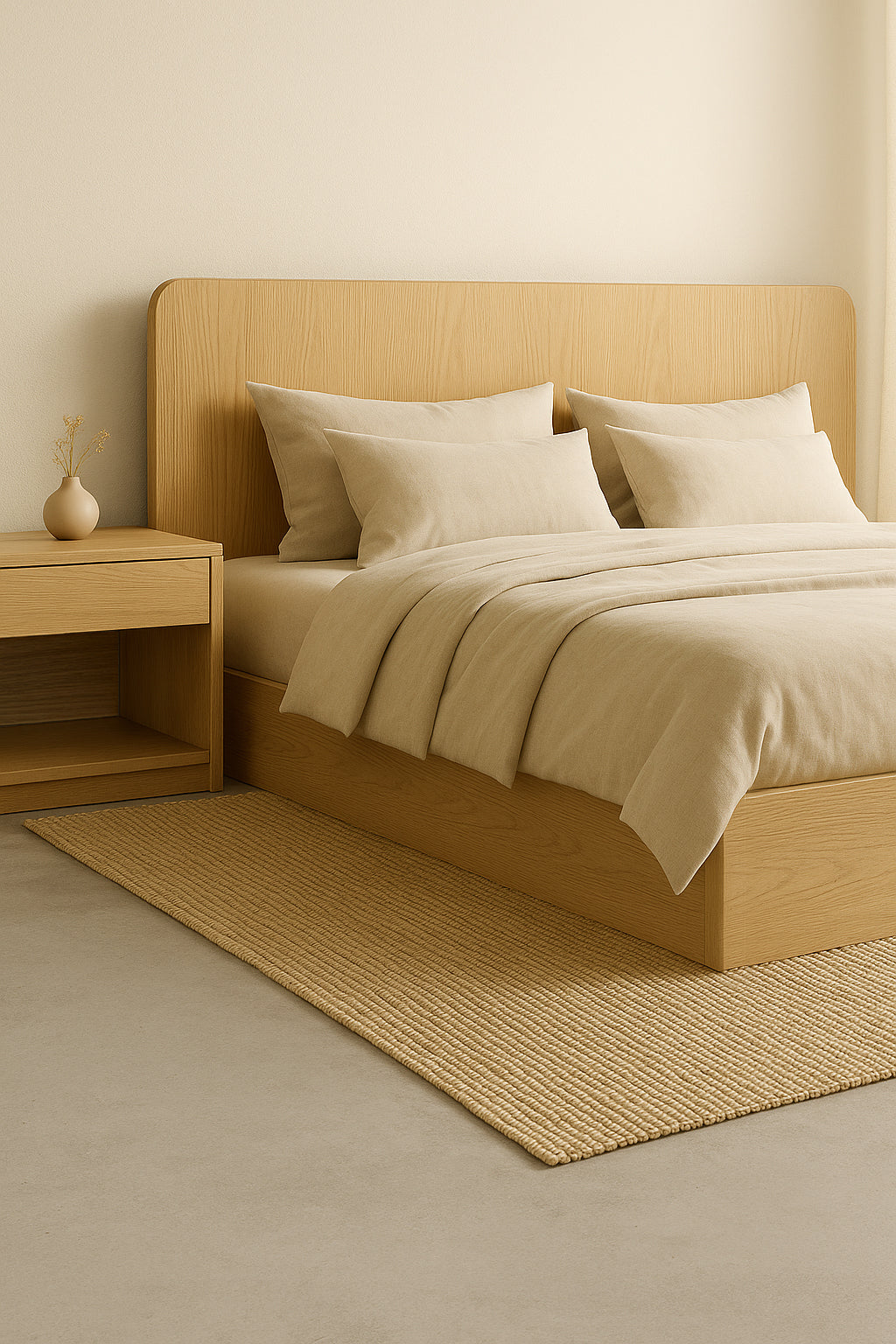 Ahşap Bazalı Karyola