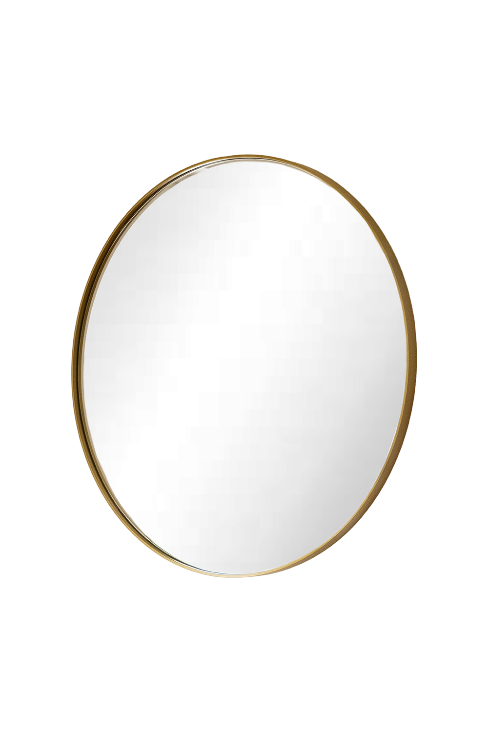 Gold Metal Yuvarlak Ayna - 75 cm