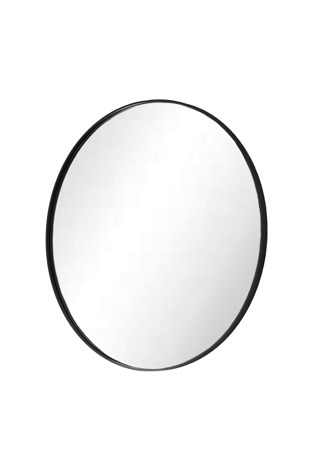 Siyah Metal Yuvarlak Ayna - 60 cm