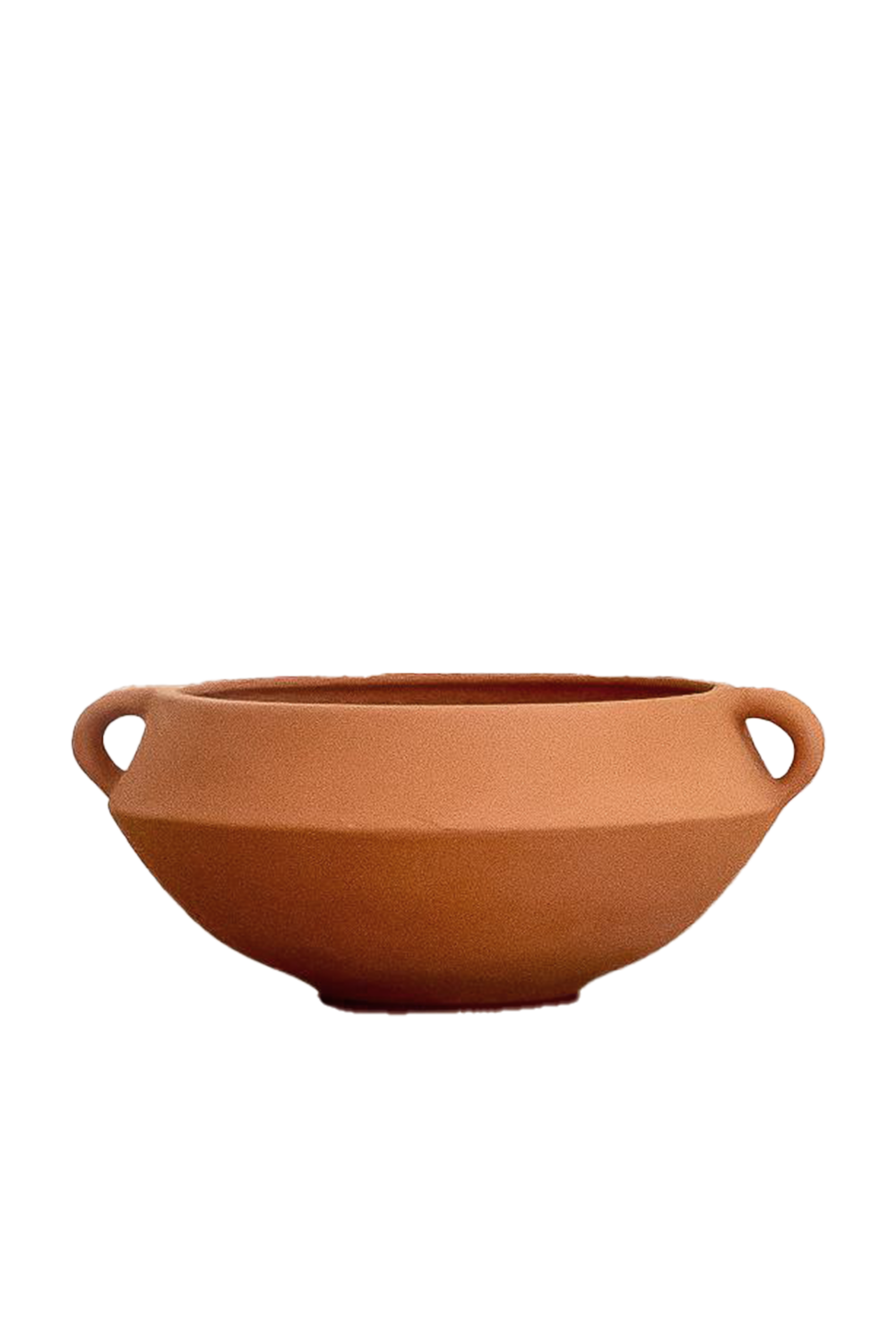 Kulplu Terracotta Çanak Kase