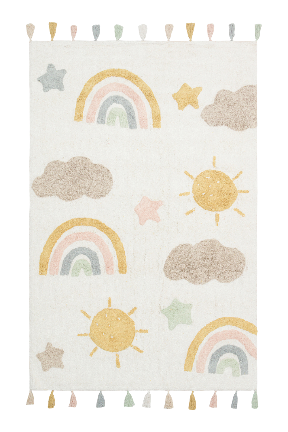 Yıkanabilir Kaymaz Tabanlı Pamuk Çocuk Halısı