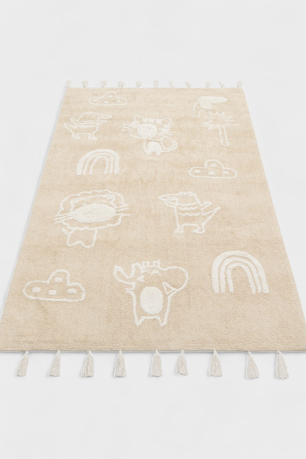 Yıkanabilir Kaymaz Tabanlı Pamuk Çocuk Halısı