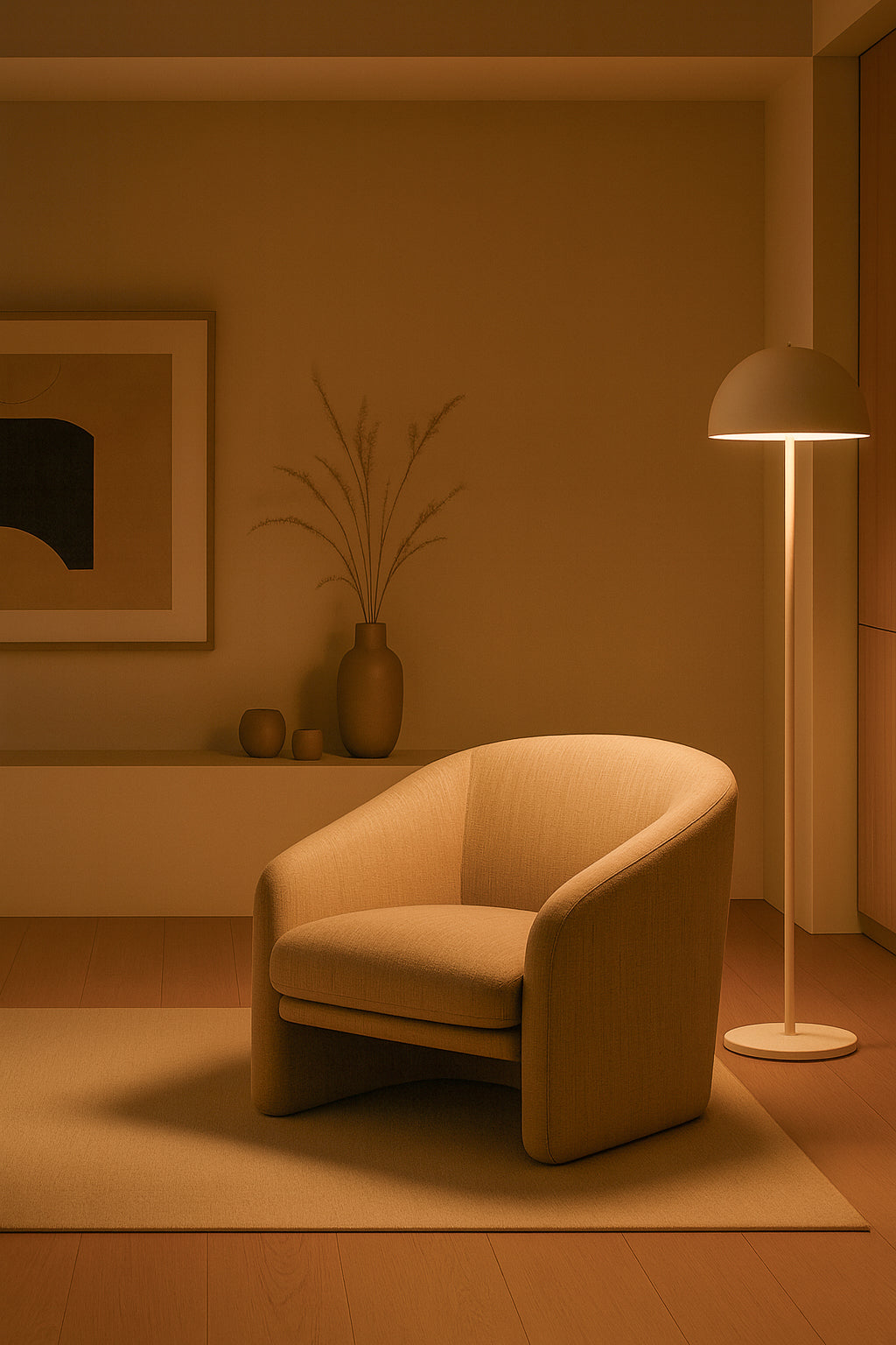 Mantar Şapkalı Metal Lambader