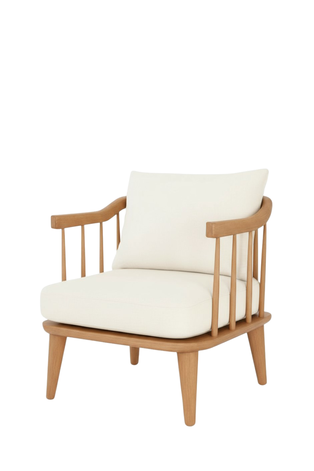 Minderli Tekli Ahşap Koltuk