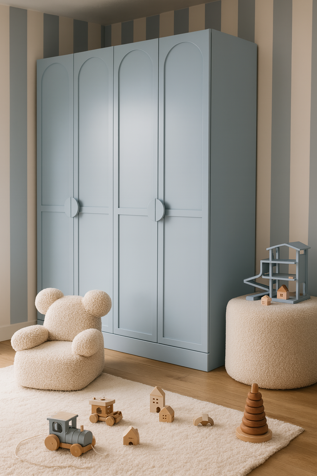 Renkli Çocuk Odası Gardrobu