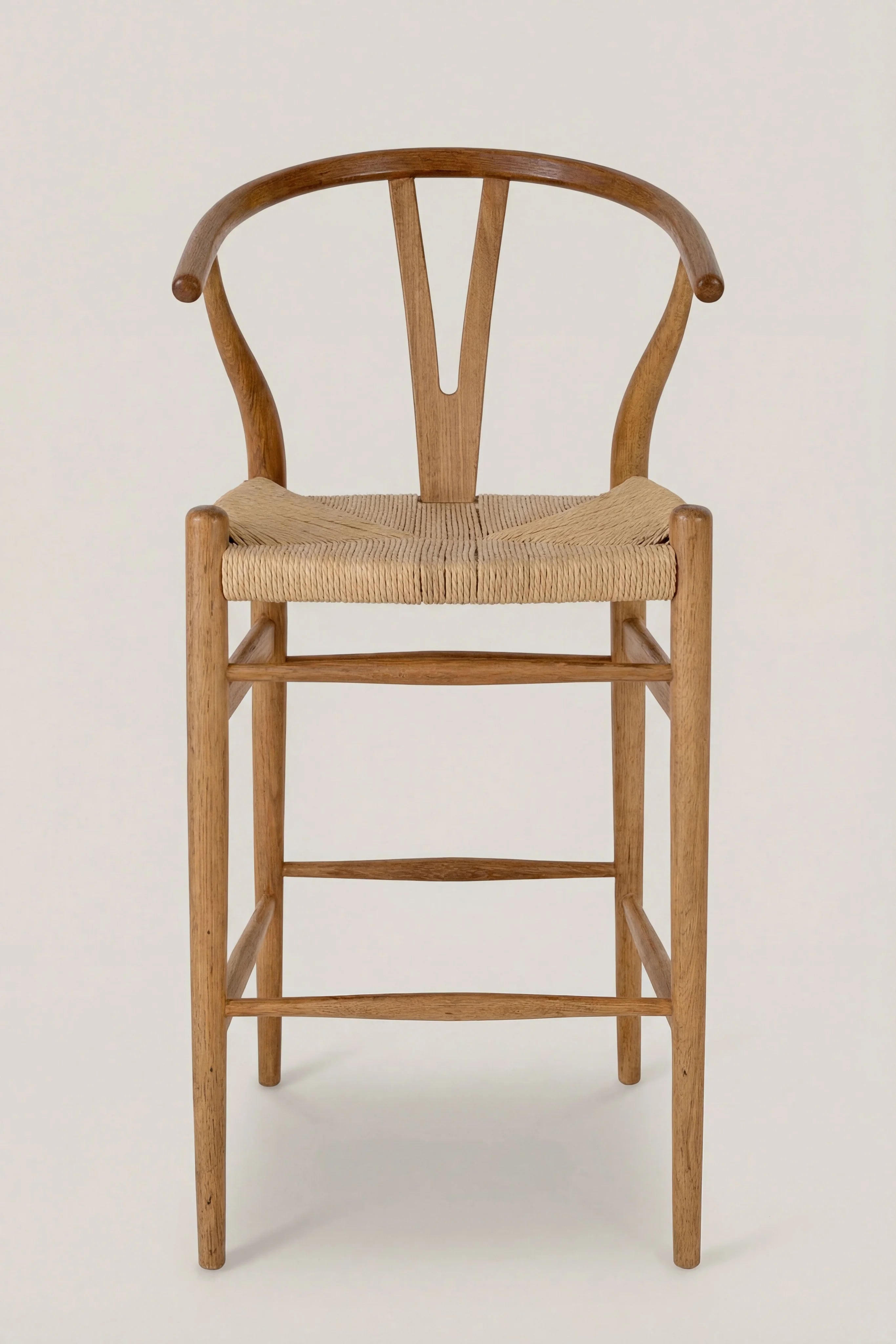 Ahşap Wishbone Bar Sandalyesi