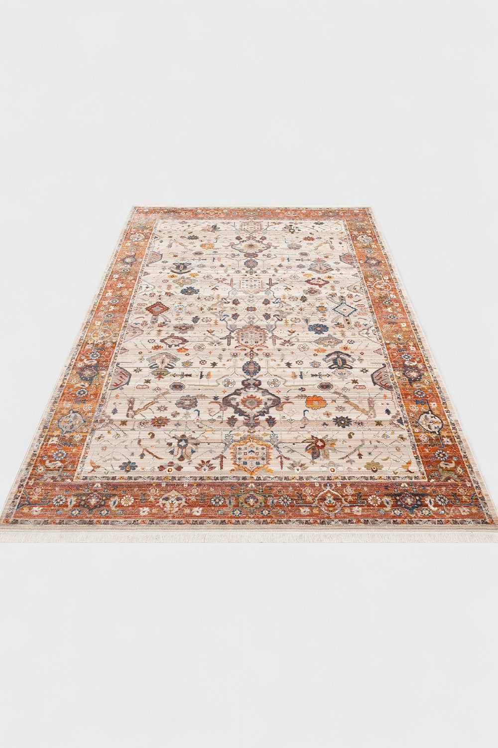 Etnik Desenli Yumuşak Tuşeli Dokuma Halı