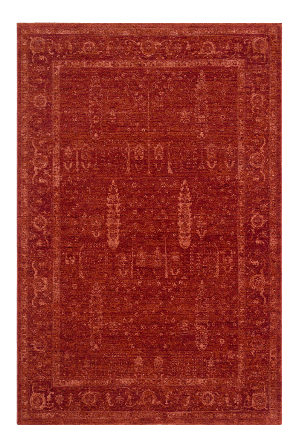 Vintage Görünümlü Yumuşak Tuşeli Dokuma Halı