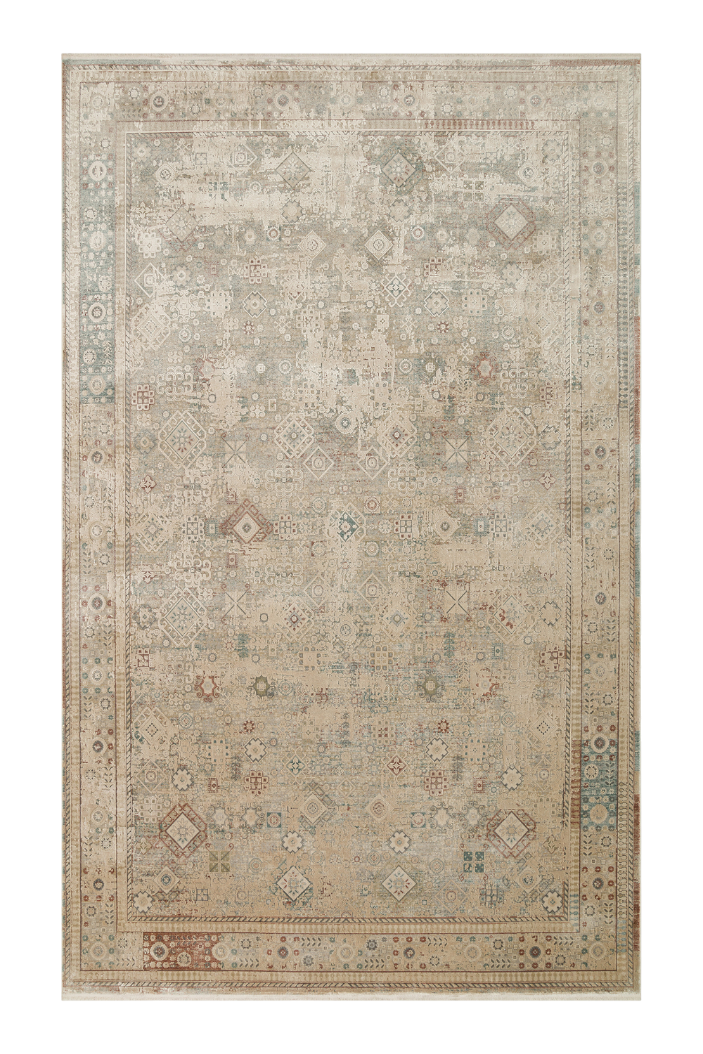 Over-Dyed Vintage Görünümlü Dokuma Halı