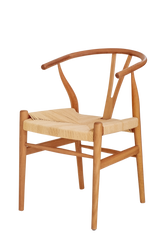 Hasırlı Wishbone Ahşap Sandalye