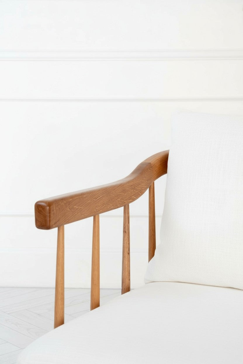 Minderli Tekli Ahşap Koltuk