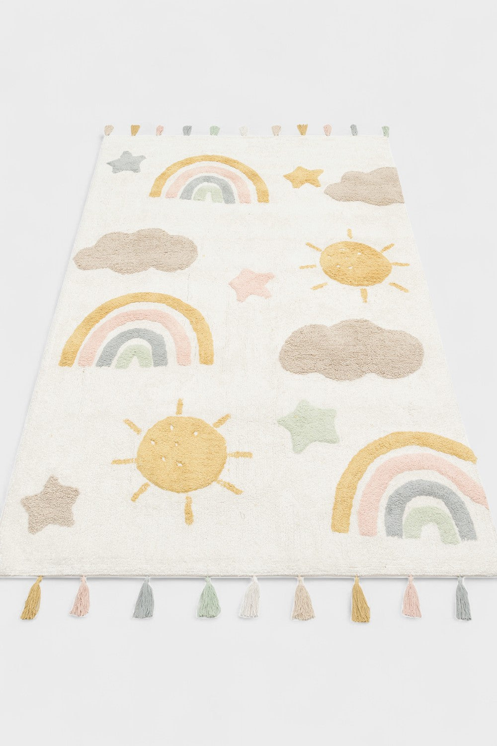 Yıkanabilir Kaymaz Tabanlı Pamuk Çocuk Halısı