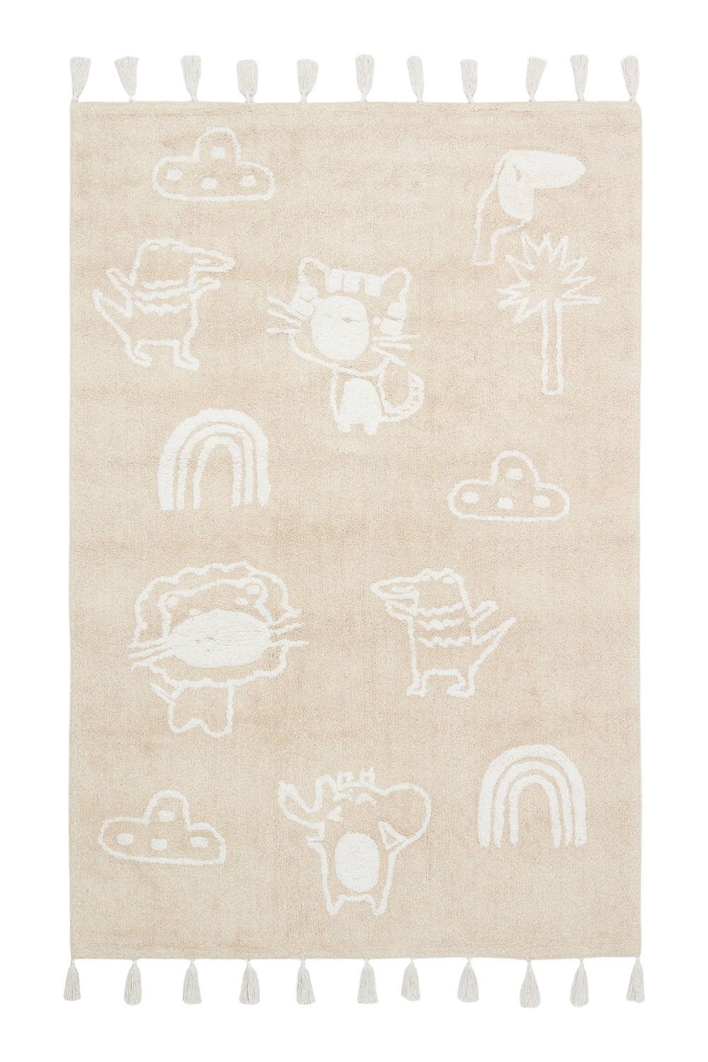 Yıkanabilir Kaymaz Tabanlı Pamuk Çocuk Halısı