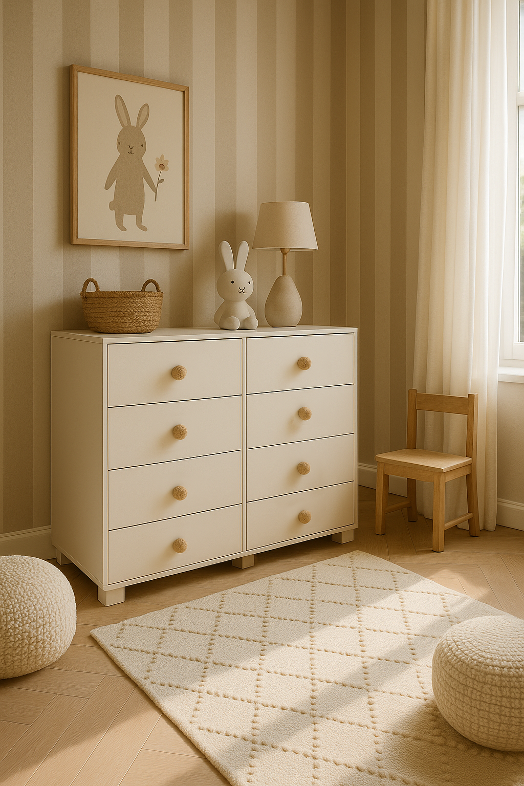 Hasır Kulplu Şifonyer